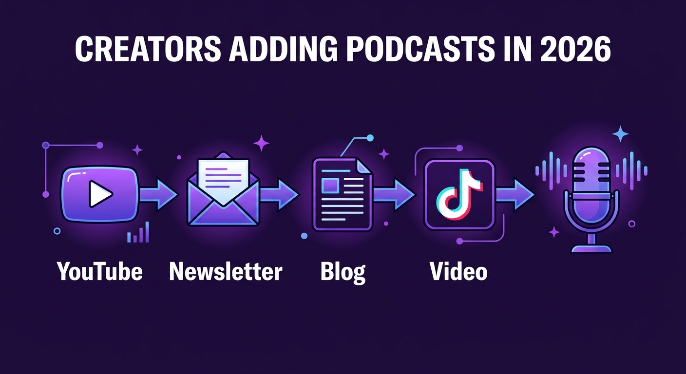 How YouTube, newsletter, and blog creators are expanding into podcasting