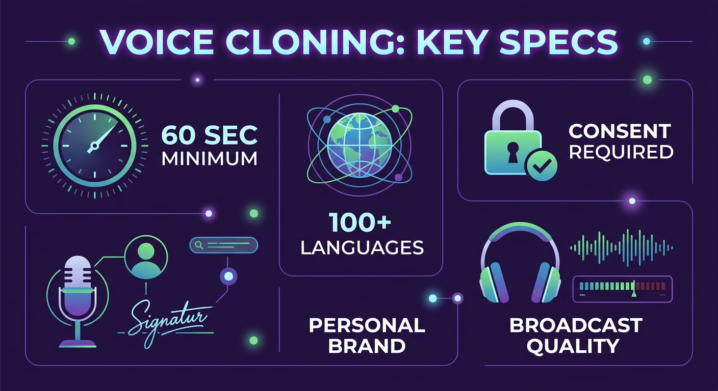 Key specs and use cases for voice cloning in podcasting